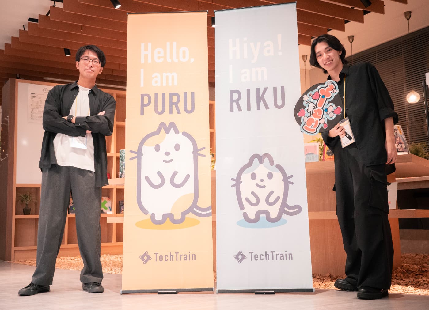 TechTrain公式キャラクター「PURU・RIKU」と記念写真！
